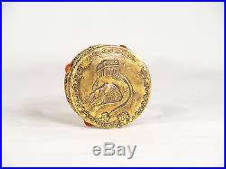 Antique Chinese The Great Wall of China Small Silver Gilt Box