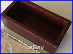 Antique Chinese carved rosewood enameled silver Deco jewelry box (m990)