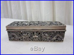 Antique Chinese export silver box