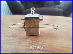 Antique Chinese hallmarked Silver Mustard Pot Carriage