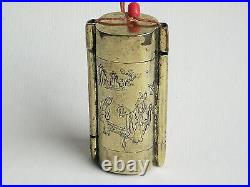Antique Chinese paktong tobacco box in three parts (2056)