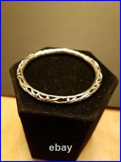 Antique Chinese sterling silver shadow box bangle approx. Size 8 stamped