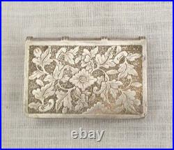 Antique Collectibles Silver Box Chinese Book Shape Sterling Silver
