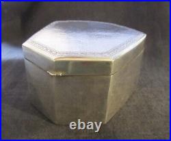 Antique Deco Chinese 900 Silver Box Tack Hing Sterling