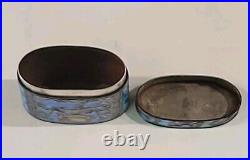 Antique Enamel And Silver Chinese Opium Snuff Box