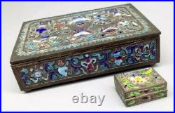 Antique Enamel Silver Chinese Trinket Box Great Quality and Details