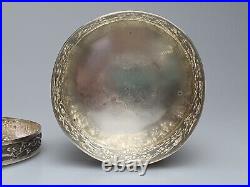 Antique Fine Chinese Silver Box Marked WH 90 Wang Hing Late 19th C