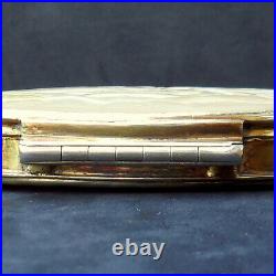 Antique Georgian CHINESE EXPORT Silver Gilt Mother-of-Pearl SNUFF BOX c1800