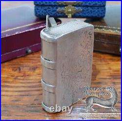 Antique Georgian Chinese Emperor Daoguang Era Silver Novelty Book Snuff Box