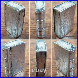 Antique Georgian Chinese Emperor Daoguang Era Silver Novelty Book Snuff Box