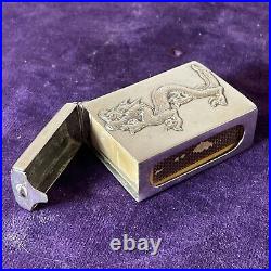 Antique Hallmarked Chinese Silver Matchbox Case By Wang Hing
