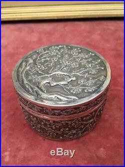 Antique Hang Wing Chinese Silver pot and cover