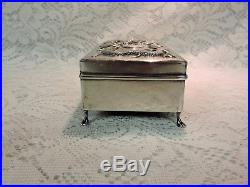 Antique Lee Yee Hing 80% Silver Chinese Export Dragon Footed Box Early 1900's