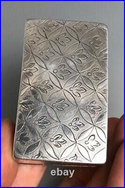 Antique Possibly Chinese Solid Silver Snuff Box 83g ALZX