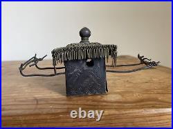 Antique Signed Chinese Export Engraved Dragon Silver Sedan Chair Palanquin Model
