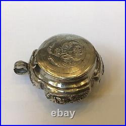 Antique Silver Betel Box Chelpa Tobacco Box Chinese Silver Malay Silver