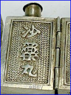 Antique Sterling Silver Chinese Snuff Boxes