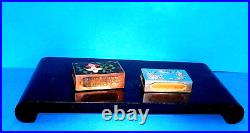 Antique TUCK CHANG c. 1900 Chinese Export Sterling Silver Lot(2) Match Box Covers