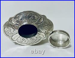 Antique Victorian Solid Sterling Silver Tea Caddy Box with Lid Chinese 1901