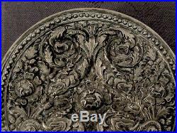 Argent Massif Chine Du Sud Chinese Export Silver Box Dragon 81 G