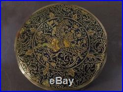 Argent Massif Chine Du Sud Chinese Export Silver Box Enamel 285 G