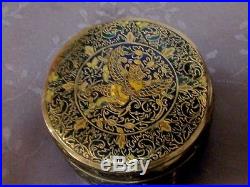 Argent Massif Chine Du Sud Chinese Export Silver Box Enamel 285 G