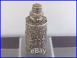 Argent Massif Chinese Silver Indian Silver Box Boite Extreme Orient