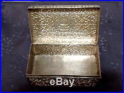 Argent Massif Indochine Chine Du Sud Boite Chinese Export Silver Box 402 G