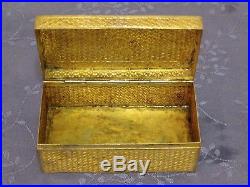Argent Massif Vermeil Chine Du Sud Boite Chinese Export Silver Box 326g