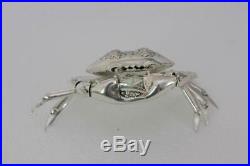 Articulated Silver Crab snuff box