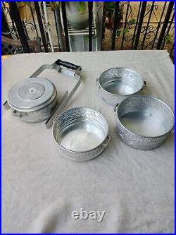 Asian Aluminium Tiffin 4-Tier Stacking Food Carrier Lunchbox made in Thailand