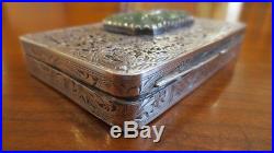 Austrian Silver and Chinese Jade Snuff Box