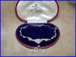 Beautiful Rare Box Antique Gatsby Solid Silver Necklace