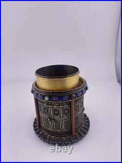 Beautiful Vintage Chinese Handmade Enamel Cloisonne Silver Box