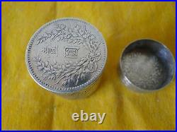 Box, Chinese Sterling Silver, Stack Of Coins C 1900, Great Item, Shape And Style