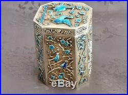 Box For The China Solid Silver Chinese Export Silver Enamel Box Tea Caddy