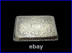 C. 1840-70 Antique KHECHEONG of CANTON (KHC) Chinese Gilt Silver Snuff Box