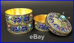 Chinese Gilt Silver Enamel Sectional Box