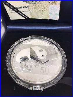CHINESE SILVER PANDA 2016 150 Gram Silver Proof Coin Box and COA