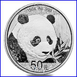CHINESE SILVER PANDA 2018 150 Gram Silver Proof Coin Box and COA