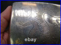 Chinese 1920's nice carved silver box (Lee yee King 90 silver) (30 photos) d7987