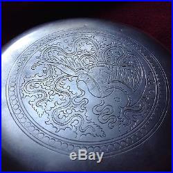 Chinese Antique Sterling Silver Powder Box Phoenix Photo Frame House Stamp Seal