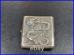 Chinese Antique White Metal Box -Tested Silver