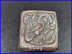 Chinese Antique White Metal Box -Tested Silver