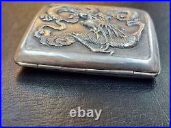 Chinese Antique White Metal Box -Tested Silver