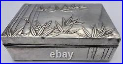 Chinese Bamboo Motif Sterling Silver Vintage Box