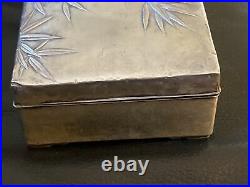 Chinese Bamboo Motif Sterling Silver Vintage Box