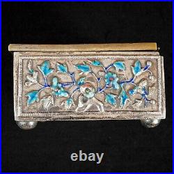 Chinese Enameled Metal Box Republic Period Circa 1930