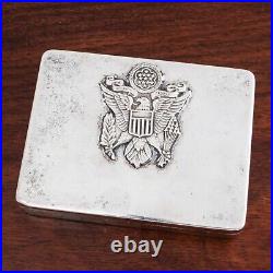 Chinese Export 900 Silver Box For Cards, Cigs, Desk American Eagle No Monogram