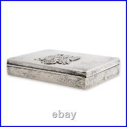 Chinese Export 900 Silver Box For Cards, Cigs, Desk American Eagle No Monogram